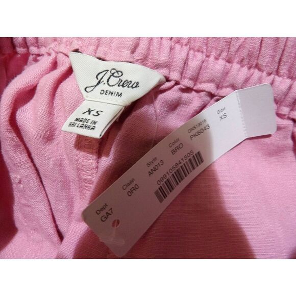 NWT J Crew Womens Bohemian Rose Linen Blend Tie Waist Seaside Pants XS - Picture 4 of 5